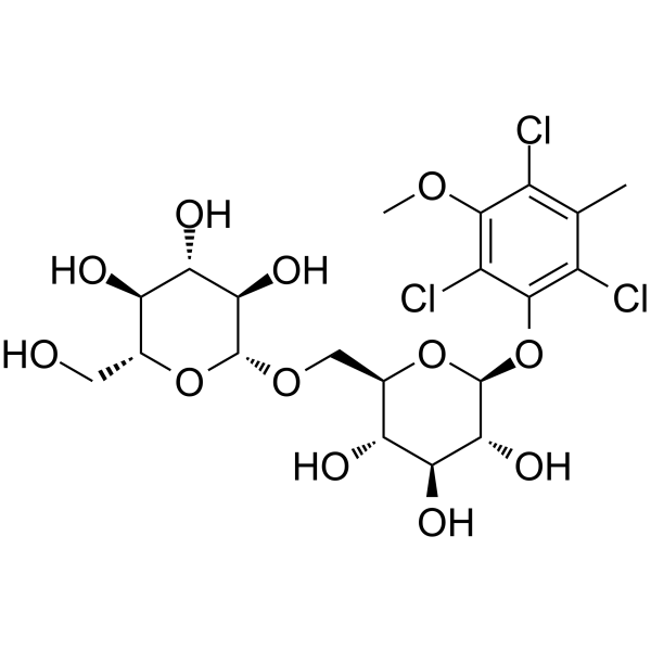 2,4,6-Trichlorol-3-methyl-5-methoxy-phenol 1-O-β-d-glucopyranosyl-(1 → 6)-β-d-glucopyranoside 144796
